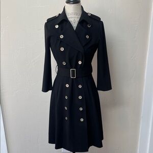 Calvin Klein Black Double-Breasted Coat